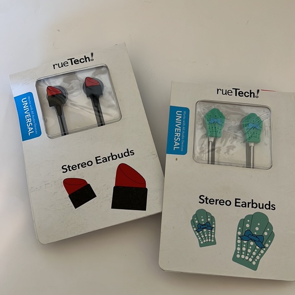 rueTech Stereo Earbuds BNWT - Picture 2 of 3